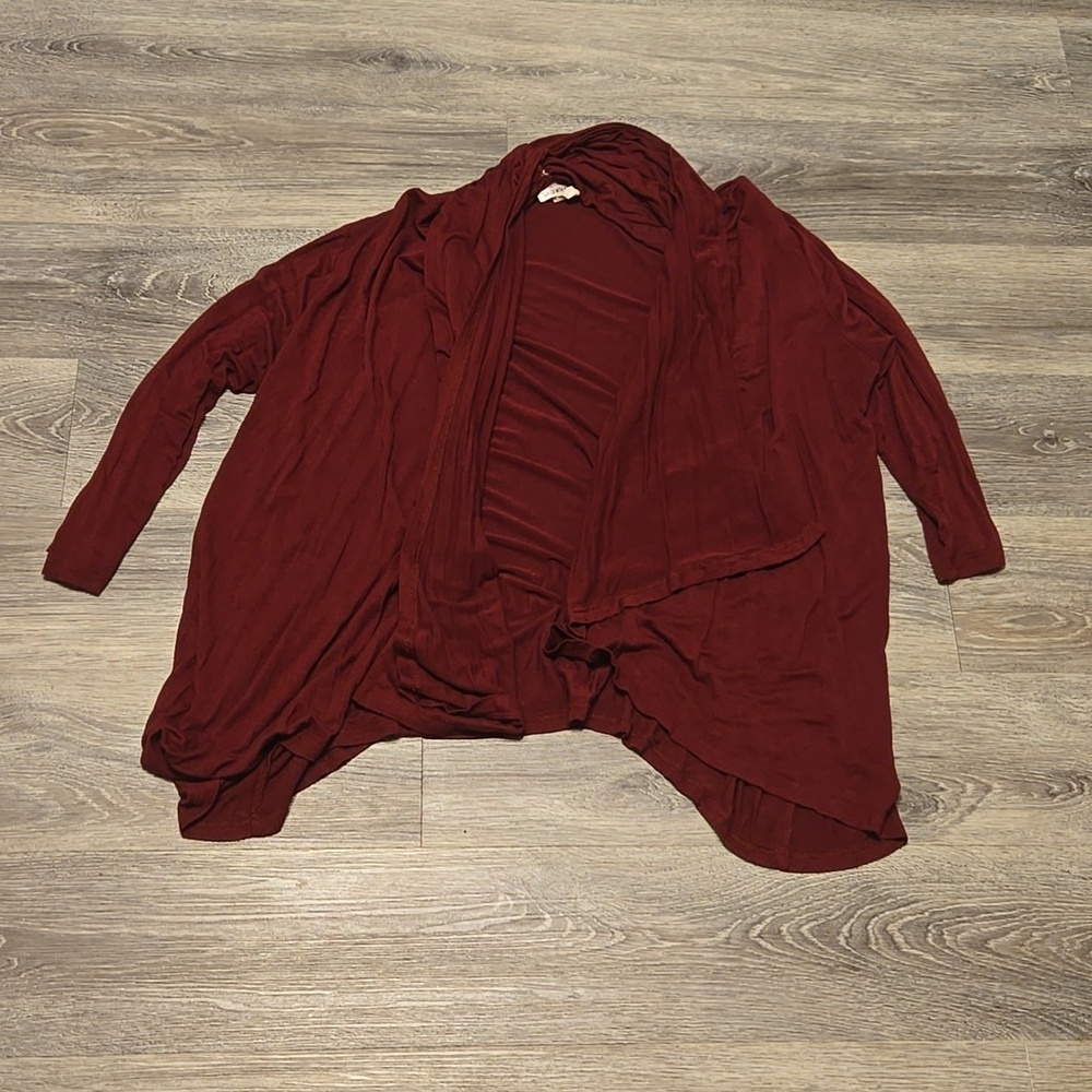 SWAK mulberry lightweight waterfall cardigan 1X